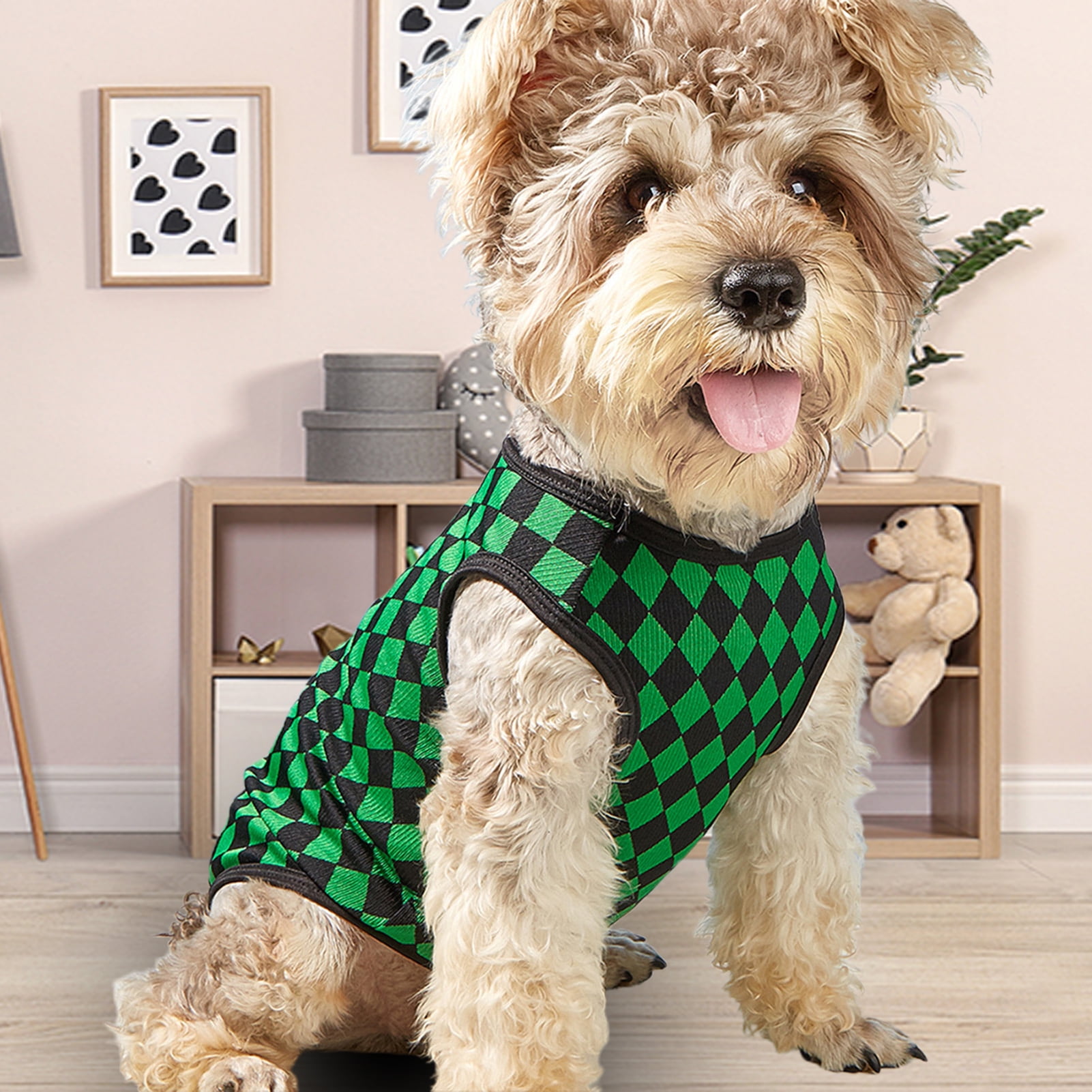 Travelwant Dog Plaid Shirt, Dog Sweater Plaid Reversible Dog Vest Dog