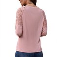 thumbnail image 1 of Blusa informal, camisa de manga larga para mujer, cuello redondo, manga larga, túnica con cuello redondo, elegante y moderna, 1 of 7