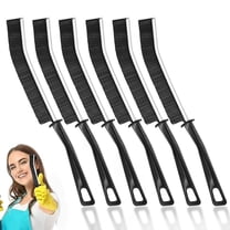 6-Pack Hard Bristle Crevice Cleaning Brushes - Tough Grout, Tile, and Gap Scrubber for Kitchen, Bathroom, Sink, Toilet, Window - Detail Cleaning Tool Set