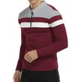 thumbnail image 6 of HAOMEILI Men’s Long Sleeve Polo Shirt Casual Slim Fit Shirts Contrast Color Patchwork T Shirts Cotton Tops, 6 of 6