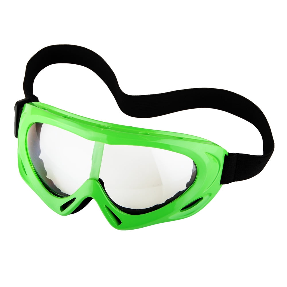 1Storm Youth Motocross Helmet Kids Motorcycle Bike Helmet HBOY Shark Green + Goggles + MG Youth Green Glove Bundle