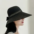 thumbnail image 4 of Shenmeida Women Sun Hat Foldable Sun Cap Summer Wide Brim Empty Top Beach Hollow Out Hat Headwear, 4 of 5