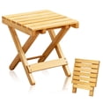 thumbnail image 3 of LEEYNEER Wooden Folding Table Portable Small Foldable Side Coffee Outdoor, 3 of 8
