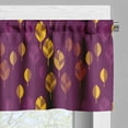 thumbnail image 3 of Ambesonne Autumn Valance Pack of 2, Nature Warm Tones Cozy Art, 42"X12", Plum and Earth Yellow, 3 of 5
