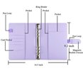thumbnail image 2 of Carpeta Cuero PU Antner A5, 6 Anillos Agenda Relleno Tamaño A5, Presupuesto y Planificador Personalizable A5 Morado con Cierre de Hebilla Magnética, 2 of 3