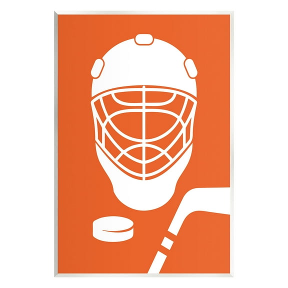 Stupell Industries Minimal Ice Hockey Gear Sports Painting Unframed Art Print Wall Art, 10 x 15