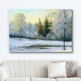 thumbnail image 2 of wall26 Canvas Print Wall Art Winter Forest Landscape with Frozen Lake Nature Wilderness Illustrations Modern Art Rustic Scenic Colorful Multicolor for Living Room, Bedroom, Office - 32"x48", 2 of 7