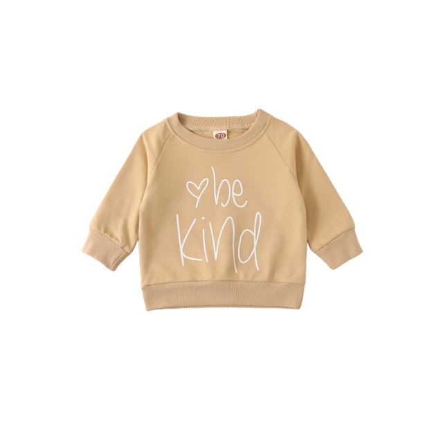 Mialoley Baby Pullover, Flower/ Rainbow/ Letter Print Round Neck Long Sleeve Tops Autumn Outfit, 0-3 Years