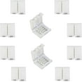 thumbnail image 1 of nipocaio Rgb 5050 Led Strip Connector 4 Pin For 10mm Wide Smd 5050 Rgb Led Strip(10pcs), 1 of 5