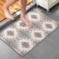 thumbnail image 4 of Colorful Floral Pattern Bathroom Rugs Mat,Non Slip Microfiber Bathroom Rug,Rubber Backing,Soft Bathroom Mats for Bathroom Floor,Tub and Shower,20x32in(50x80cm), 4 of 5
