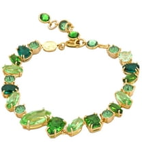 Swarovski Gema Mixed Cuts Green Crystal Bracelet, Size Medium