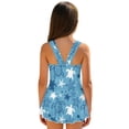 thumbnail image 2 of Uourmeti Girls' Sea Turtle & Starfish Print Skirted One Piece Swim Dress - Quick Dry, Stretchy Beach Bathing Suit for Pool & Vacation, 2 of 8