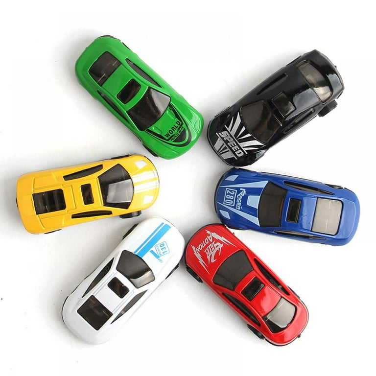 6 Pack Racing Cars Toy Set Alloy Metal Race Model Car Vehicle Play Set for  Kids, Boys & Girls 