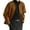 Brown, variant on Mens Woolen Trench Coat Crew Neck Single Breasted Peacoat Casual Fall Winter Overcoat With Pockets