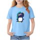 thumbnail image 2 of Blusas y camisas de manga corta con cuello redondo para niños Camiseta de verano de manga corta estampada para niñas Jersey elegante de cuello redondo para niñas Top de algodón para niños, 2 of 6