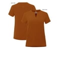 thumbnail image 4 of Adar Addition Scrubs For Women - Notched V-Neck Scrub Top - A6002 - Caramel - XXS, 4 of 7