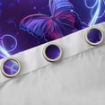 thumbnail image 4 of Homewish Rustic Boho Butterfly Black Out Curtains,Romantic Purple Rose Curtains Pack of 2 (42x63 Each),Romantic Valentine'S Day Bedroom Curtains For Girls Kids,Super Cozy Room Decor, 4 of 6