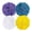 Purple, Blue, White, Yellow, variant on Okaka Loofah Bath Sponge Exfoliating Body Sponge Shower Puffs Soft Assorted Color Big 4 Pack