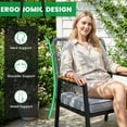 thumbnail image 5 of LIFERUN 3-Piece Patio Furniture Set, 2 Outdoor Rattan Chairs with 1 Table, Garden Set with 3.15in Thick Cushions, WPC Armrest, for Balcony, Backyard, Terrace, Grey, 5 of 13