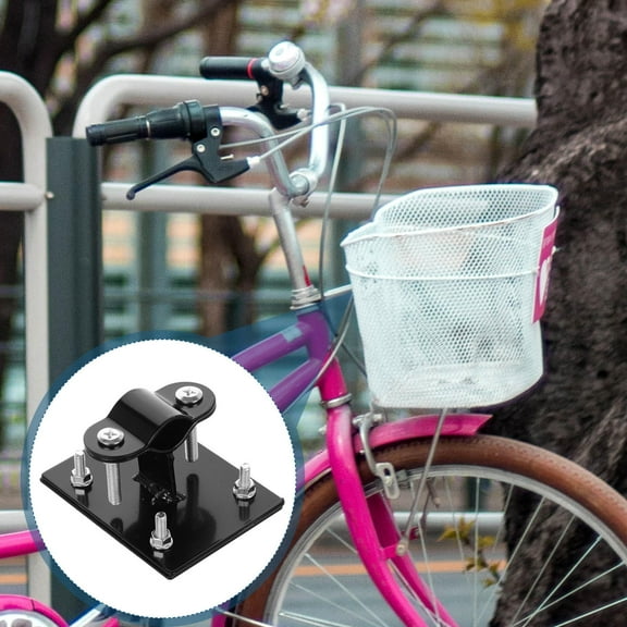 RENACLIPY Black Bike Basket Mounting Hardware for Bicycle and E-Bike Storage