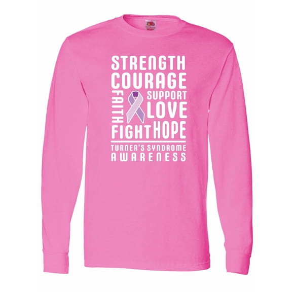 Inktastic Turners Syndrome Awareness Strength Courage Support Long Sleeve T-Shirt