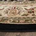 thumbnail image 3 of SAFAVIEH Lyndhurst Sarah Floral Area Rug, Black/Ivory, 6' x 6' Round, 3 of 8