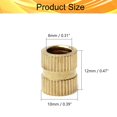 thumbnail image 2 of Wekity M8x12mm Female Thread Knurled Nuts,100PCS Hx10mm OD Brass Threaded Insert Embedment Nuts Hydraulic Welded Joint Injection Molding Assortment Kit for 3D Printing Injection Molding-0621, 2 of 5