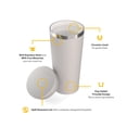 thumbnail image 3 of RTIC 20 oz Ceramic Lined Everyday Tumbler, Spill-Resistant Straw Lid, Cool Grey, 3 of 8