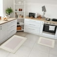 thumbnail image 2 of Reno 2-Piece Washable Solid Non-Slip Kitchen Mat Set, Cream, 2 of 9