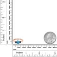 thumbnail image 6 of Gem Stone King 18K Rose Gold Plated Silver Swiss Blue Topaz and Blue Sapphire Engagement Ring for Women | 1.44 Cttw | Oval 7X5MM | Gemstone November Birthstone | Size 8, 6 of 6