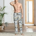 thumbnail image 4 of Salouo Lion Hippo Elephant On The Car Print Pajama Pants for Men, Lounge Pants Elastic Waistband Casual Men's sleepwear Loungewear Sleep Pajama Pant -, 4 of 7