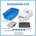 thumbnail image 3 of Freepet Hard-Sided Pet Carrier for Cats and Small Dogs, 20 inch, White/Blue, 3 of 5