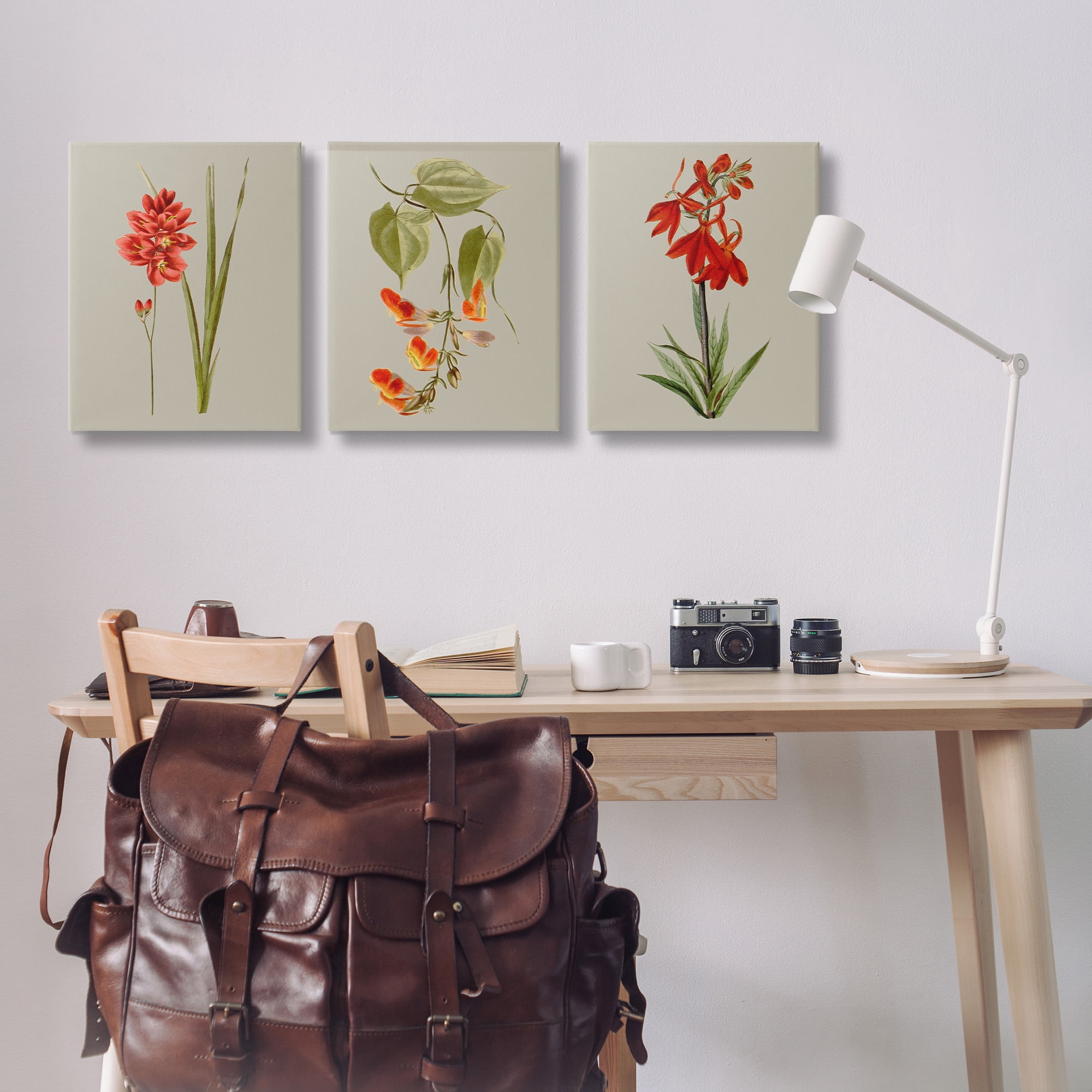 Stupell Industries Woodland Flower Study Botanical & Floral Painting Gallery Wrapped Canvas Art Print Wall Art, 16 x 20, Set of 3