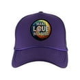 thumbnail image 1 of Gravity Threads Make Love Not War Patch Adjustable Trucker Hat - Purple, 1 of 2