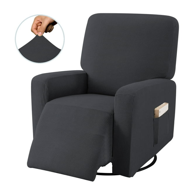 Housse de Fauteuil Inclinable avec Poches Portatives - 1 Pce Housse pour Sofa Chaise Fauteuil Inclinable - Housse de Protection de Meuble Extensible en Spandex Antidérapante