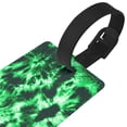 thumbnail image 3 of Hirioo Green Tie Dye for Luggage ID Tag with Adjustable Strap Travel Baggage Bag Tags Suitcase Identify Labels for Women Men, 3 of 7