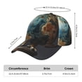 thumbnail image 5 of Kdxio Unisex Owl Globe Sculpture Pattern Baseball Cap Unisex Washed Classic Adjustable Hat, 5 of 5