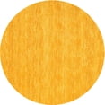 thumbnail image 1 of Ahgly Company Indoor Round Contemporary Deep Yellow Abstract Area Rugs, 5' Round, 1 of 6