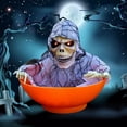thumbnail image 3 of Decoraciones de Halloween Cráneo Prop Esqueleto resplandeciente Fantasma espeluznante Plato de fruta decorativo Fantasma Difícil para el césped Casa EstiloC Colco Decoraciones de Halloween, 3 of 8
