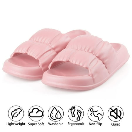 

Honeeladyy Deals Fashion Slippery Slippers Female Summer Indoor And Outdoor Wear Thick Bottom Couples Home Household Bathroom Drag EVA Sandals