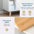 thumbnail image 4 of Mesita de Noche Multifuncional Muebles con 3 Cajones y Estante de Almacenamiento, Mesa Auxiliar, Gabinete de Noche para Dormitorios, Sofás, Camas, Oficinas, 4 of 9