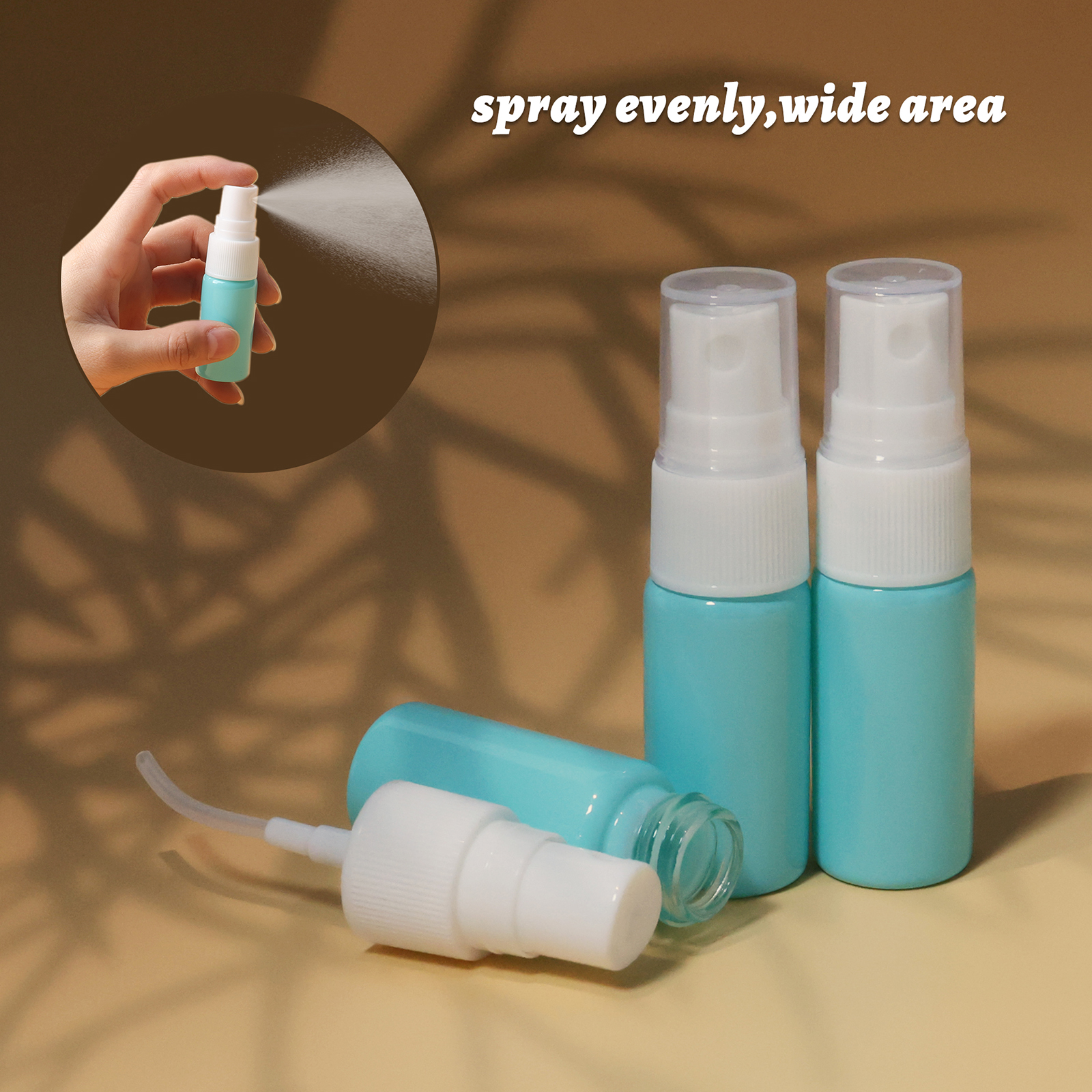 Small Empty Refillable Travel Fine Mist Sprayer Bottle, 10ml Glass Spray Bottle for Perfume, Cleaning, Aromatherapy Dispenser (Blue, 40pcs)
