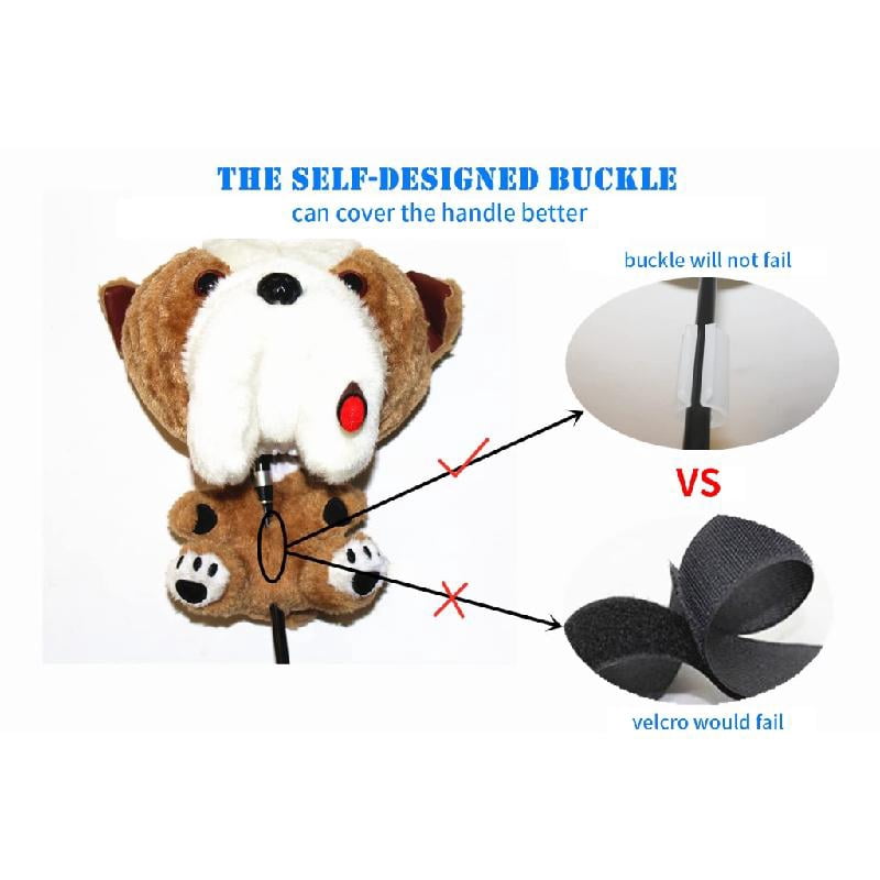BQBQERT Unique Animal Driver Headcover Funny Cartoon Dog Themed Golfs Headcover Golfs Practice Accessory