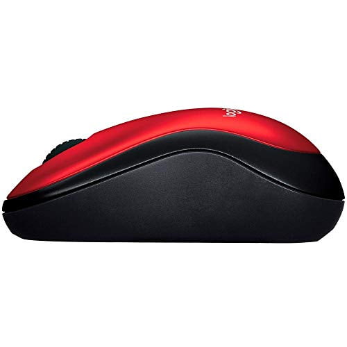 Logitech M185 Wireless Mouse, 2.4GHz with USB Mini Receiver, 12-Month Battery Life, DPI Optical Tracking, Ambidextrous, Compatible with PC, Mac, Laptop - Red - Walmart.com