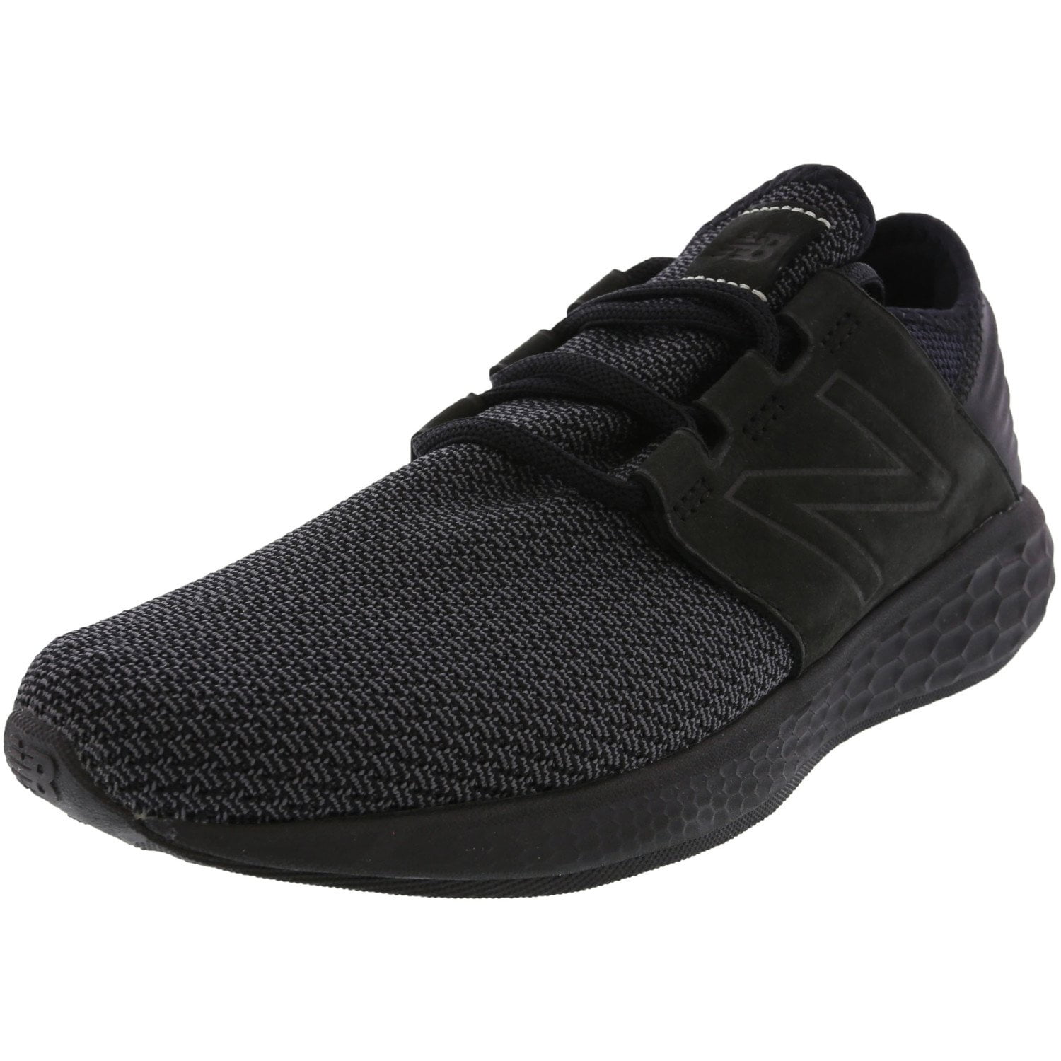 New Balance Men's Fresh Foam Cruz v2 Nubuck Shoes Black with Grey ...
