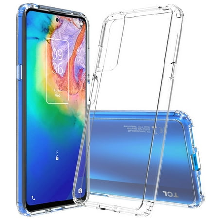 Clear Case for TCL 20s, Transparent [Aquaflex] Semi-Flexible TPU Phone Cover [with Shock Absorbing Airbag Bumpers]