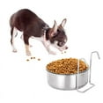 thumbnail image 6 of QUSENLON Dog Kennel Feeder Dish Stainless Steel Pet Hanging Bowls for Food and Water, 6 of 15