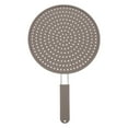 thumbnail image 1 of 1Pcs Frying Pan Silicone Splatter Screen Cooking Cooling Mat Oil Strainer Board Grey Rectangular Mesh Design, 1 of 8
