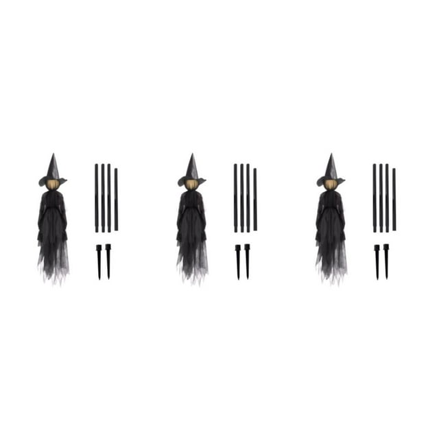 Transemion Multi Functional Scene Props Arrangement For Halloween Multi Functional Glowing Witch Stake Is 3Set