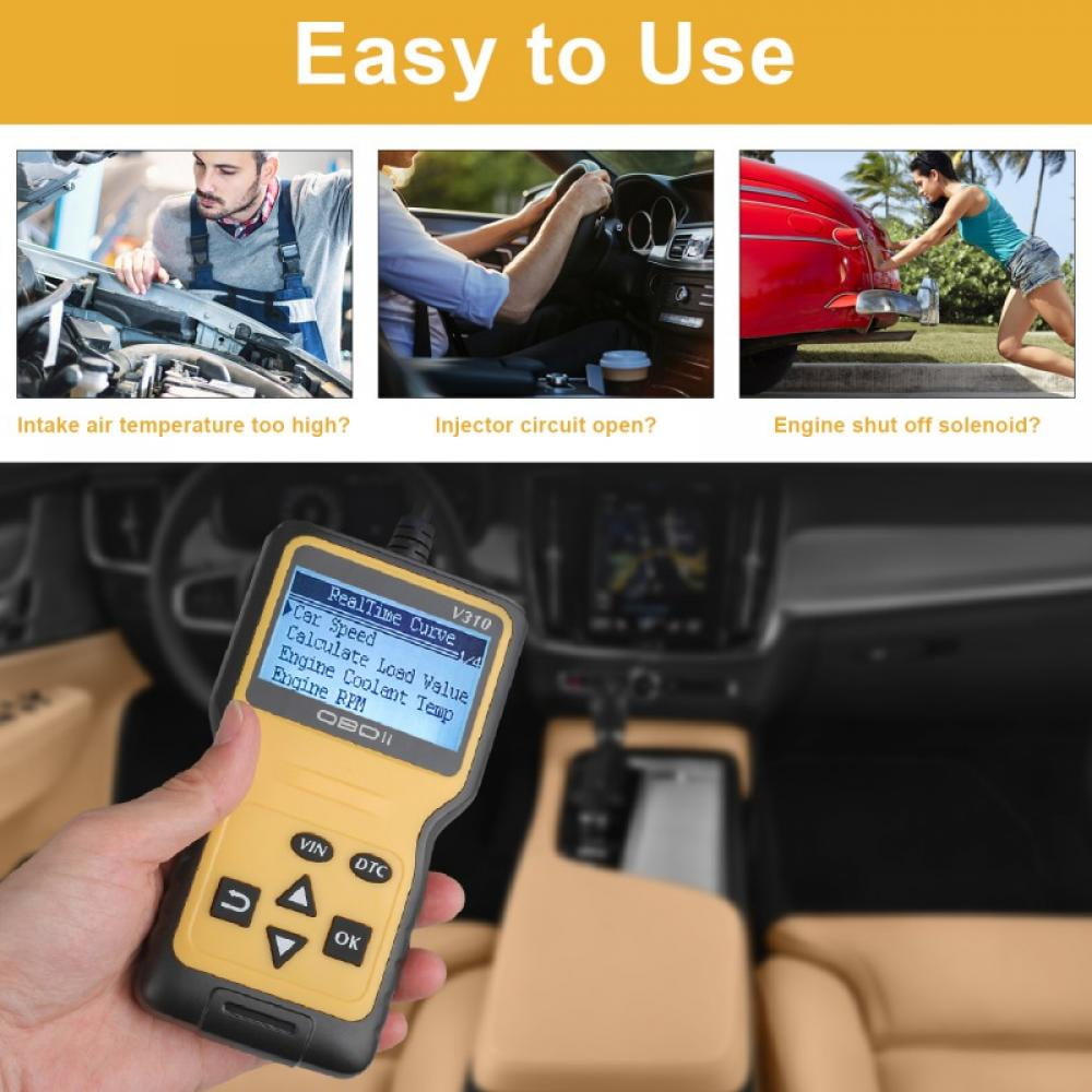 Acquista Display digitale Strumenti diagnostici per auto universali a 16  pin Accessori auto OBD II EOBD K310 Lettore di codici OBDII Scanner OBD2